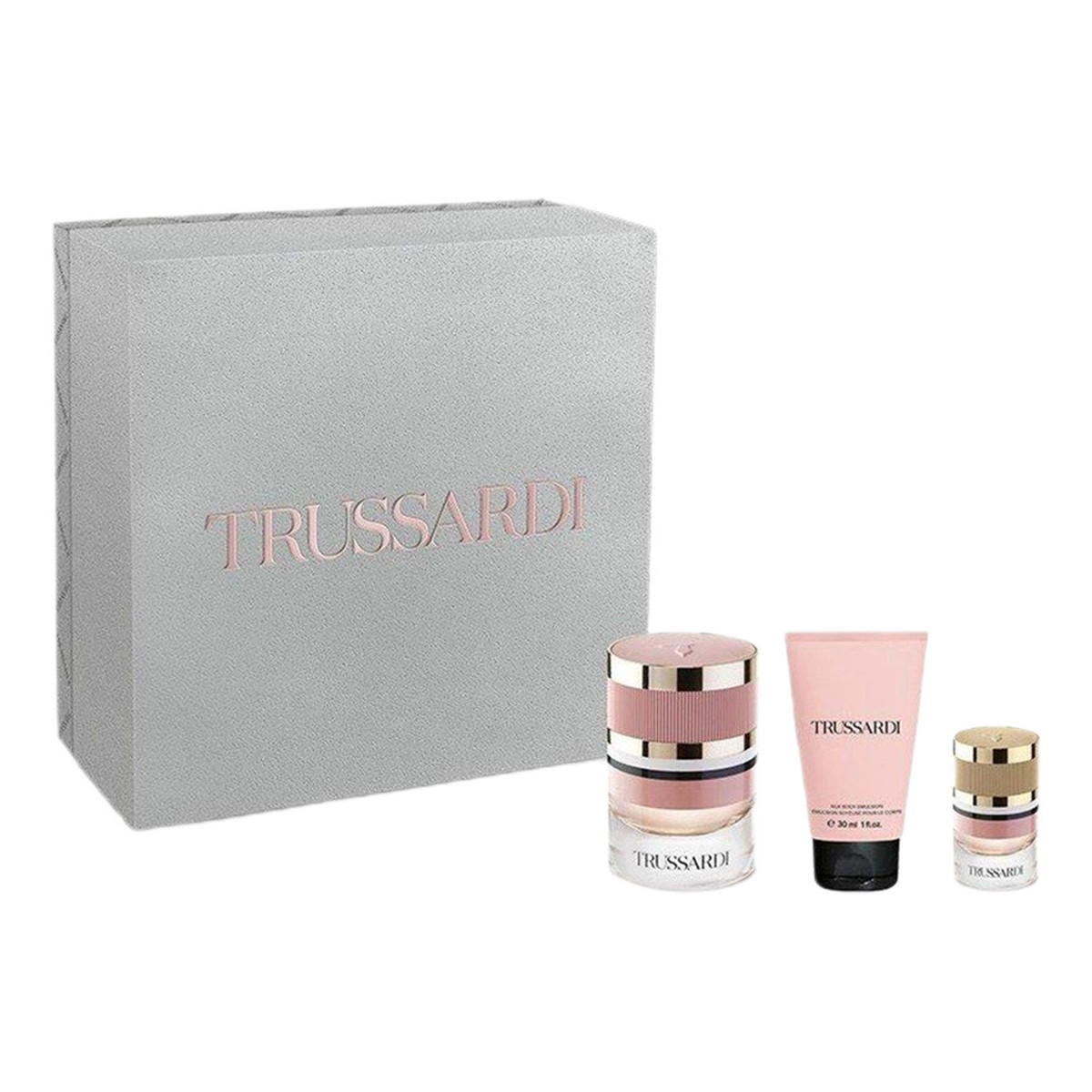 Trussardi Feminine Zestaw woda perfumowana spray 30ml + miniatura wody perfumowanej 7ml + balsam do ciała 30ml