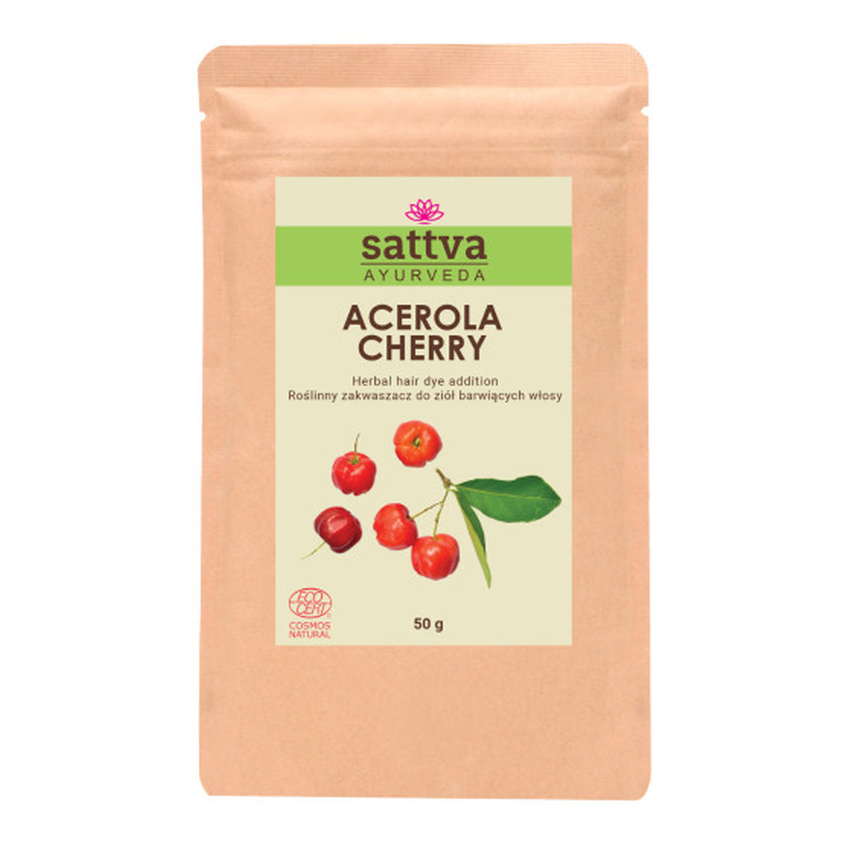 Sattva Zakwaszacz do henny i ziół barwiących Acerola Cherry 50g