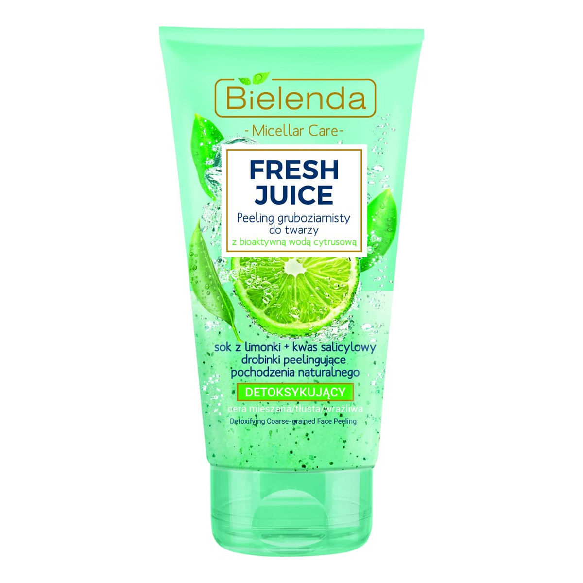 Bielenda Fresh Juice Limonka gruboziarnisty peeling detoksykujący do twarzy 150g