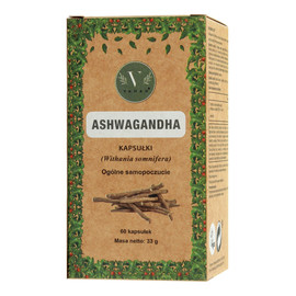 Vanan ashwagandha suplement diety wspomagający siłę, spokój i witalność kapsułki 60 szt.
