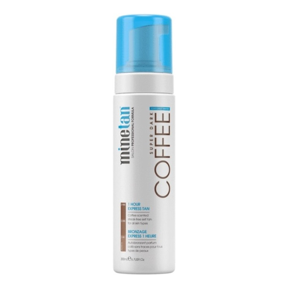 Minetan Coffee Coconut Water Self Tan Foam nawilżająca pianka samoopalająca Super Dark 200ml