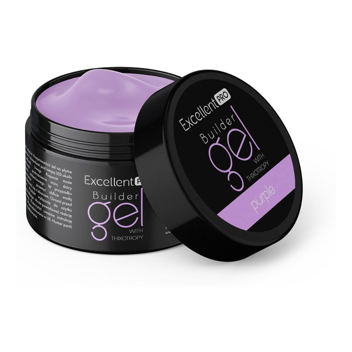 Excellent PRO Builder Gel With Thixotropy Żel budujący purple 15g