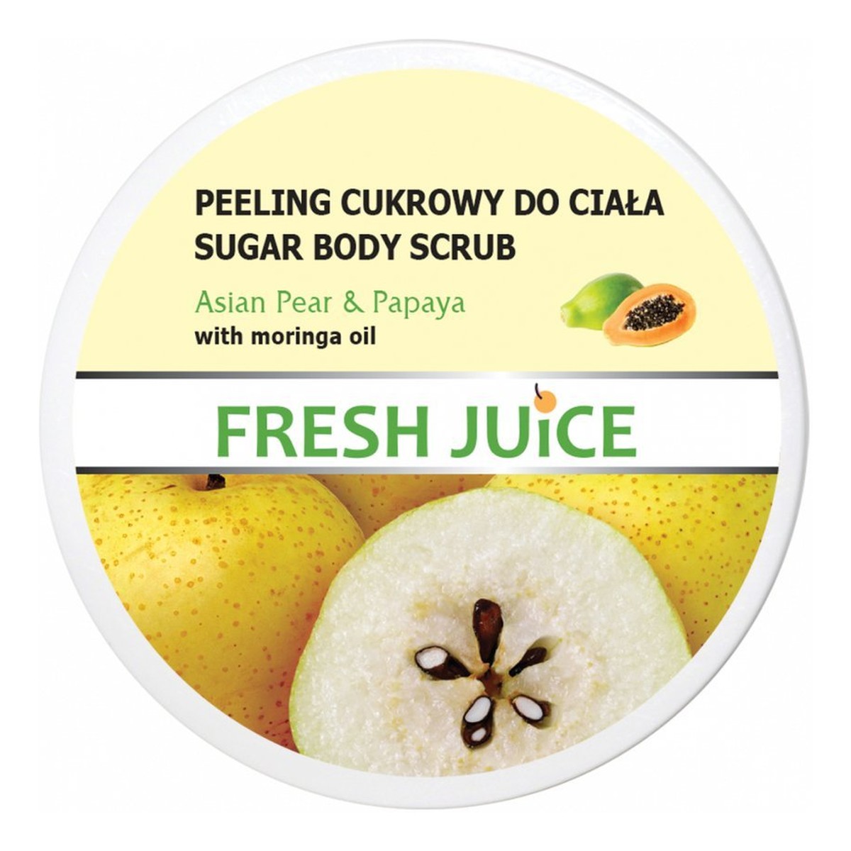 Fresh Juice Peeling cukrowy do ciała Asian Pear & Papaya 225ml