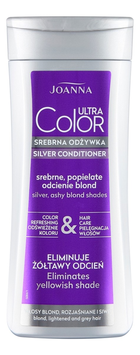 Ultra color srebrna odżywka do włosów srebrne popielate odcienie blond