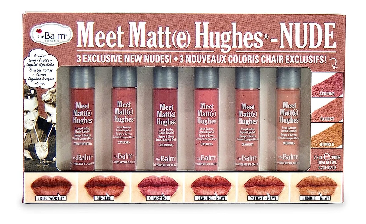 Zestaw Mini pomadek Meet Matte Hughes Long Lasting Liquid Lipstick pomadka do ust Nude