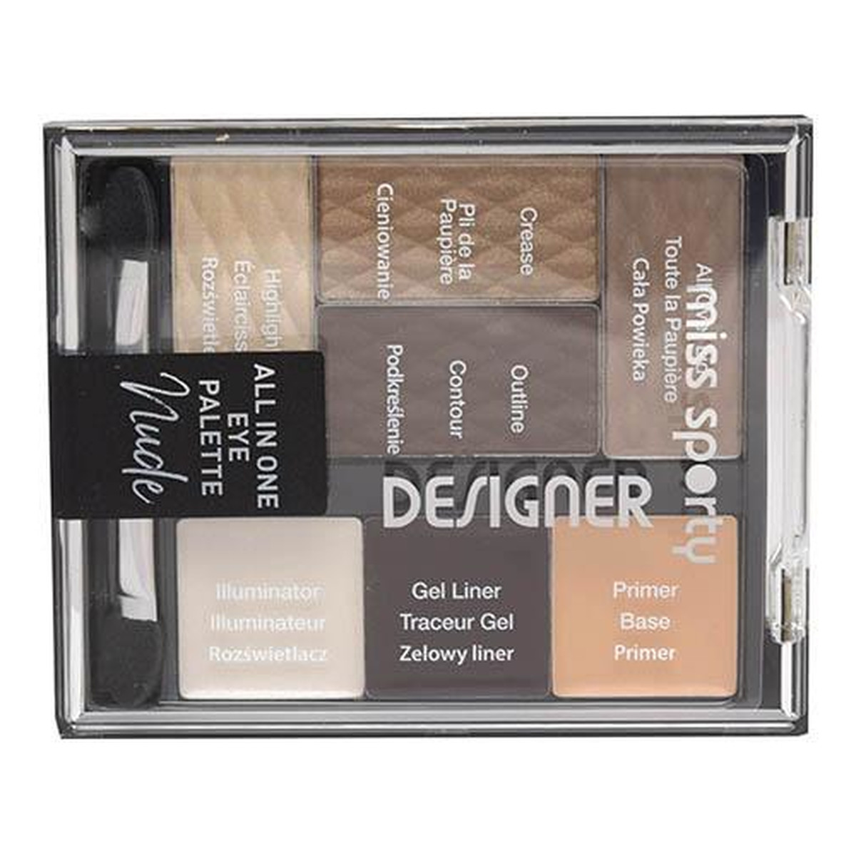 Miss Sporty All In One Eye Palette Nude paleta cieni 9g