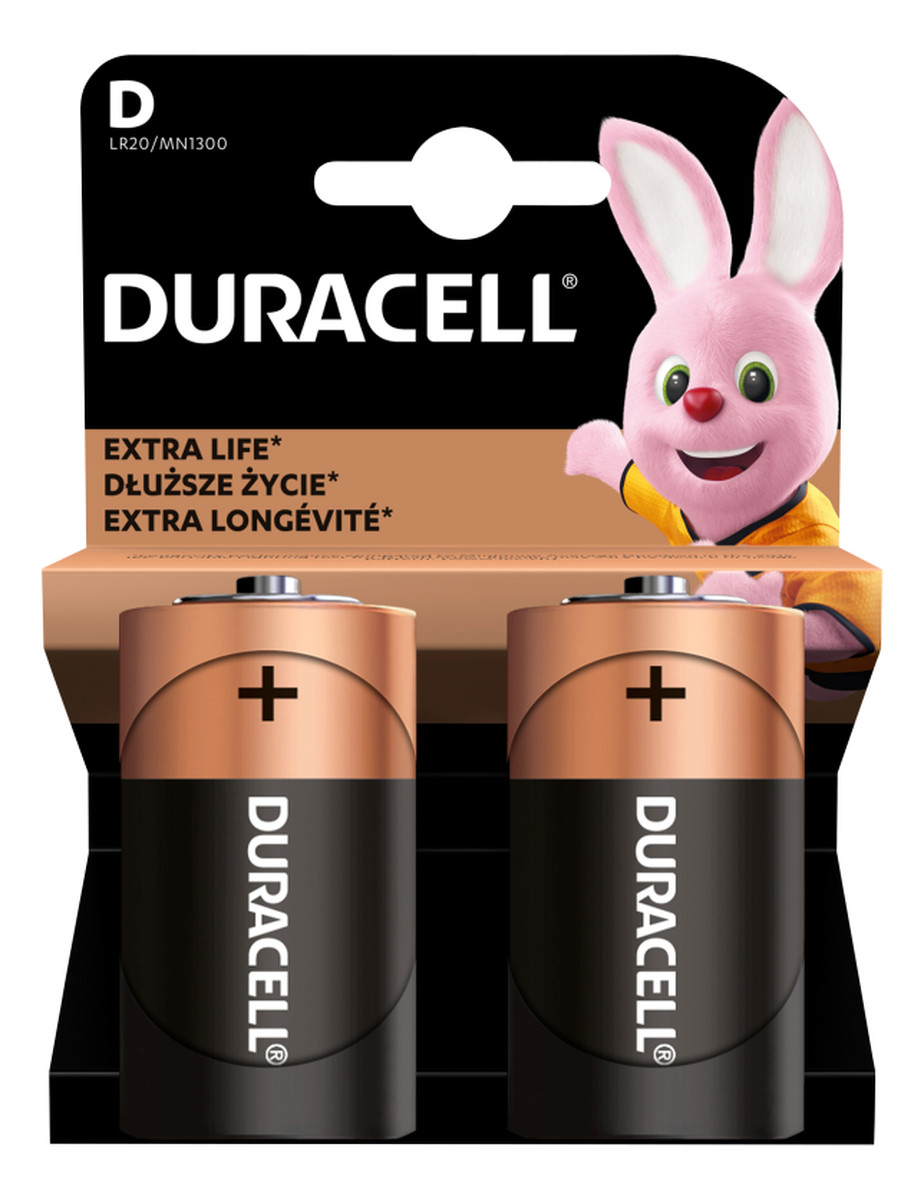 Baterie Alkaliczne Basic Extra Life D LR20/MN1300 (2)