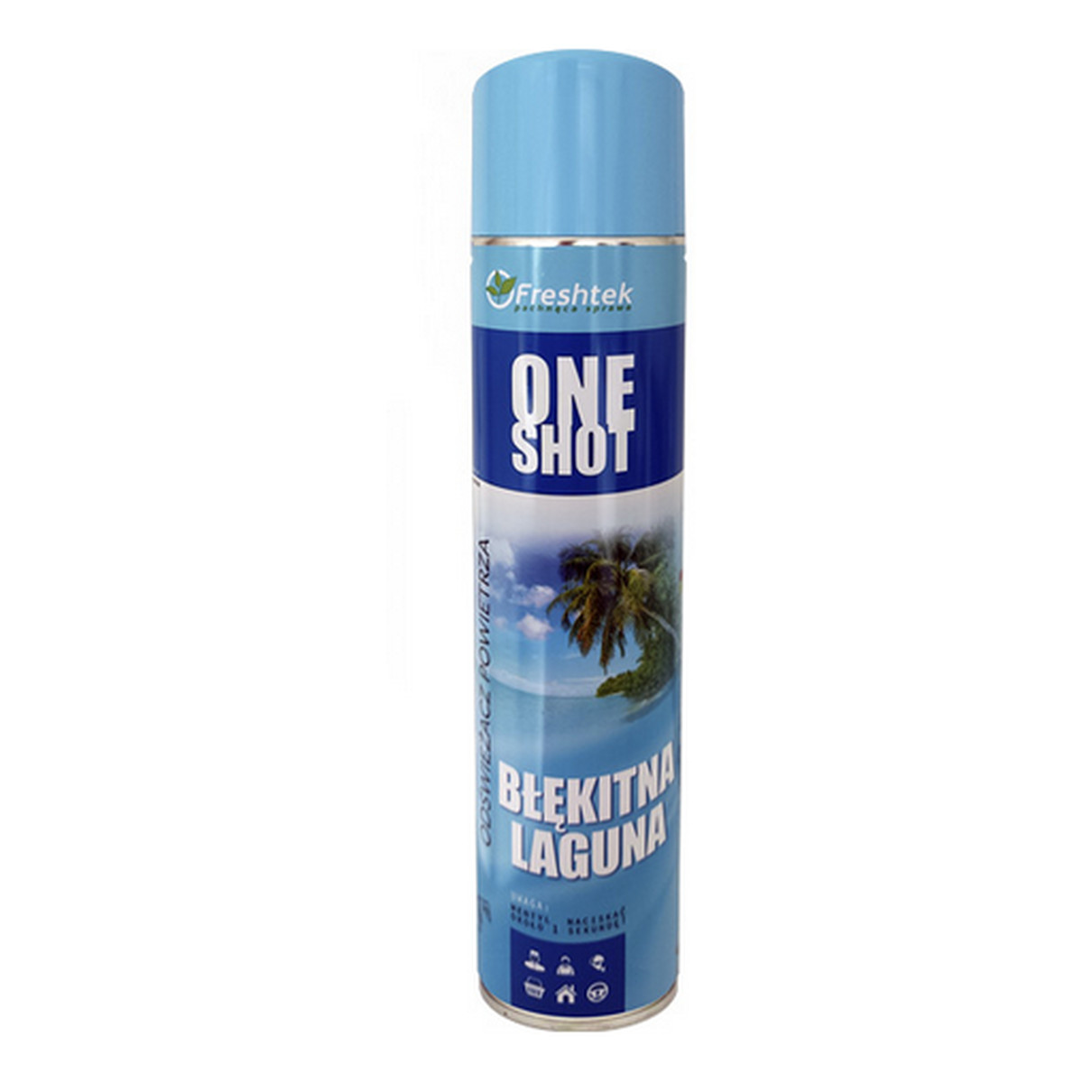 Freshtek One Shot Odświeżacz powietrza Premium Błękitna Laguna 600ml
