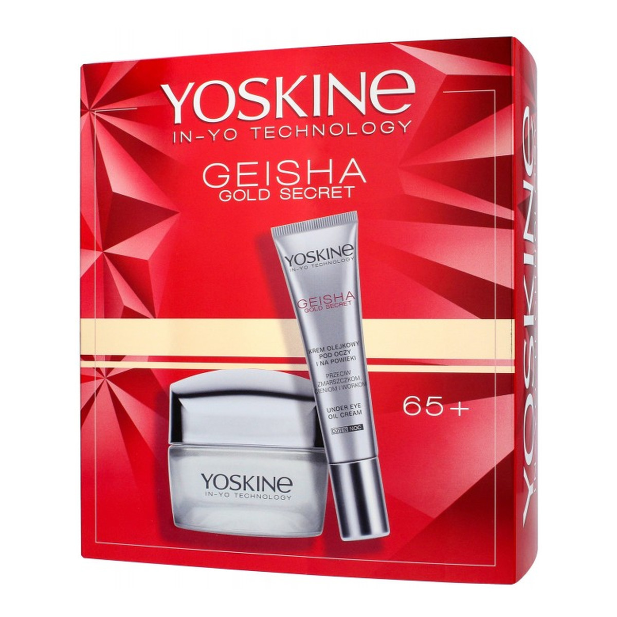 Yoskine Geisha Gold Secret Zestaw krem na dzień i noc 65+ 50ml + krem pod oczy 15ml