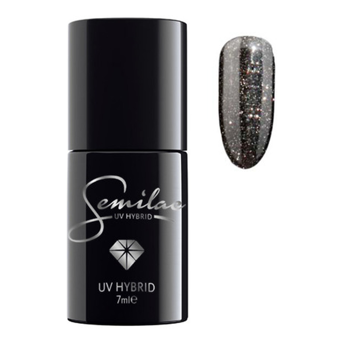 Semilac Black and White Lakier Hybrydowy Do Paznokci 7ml
