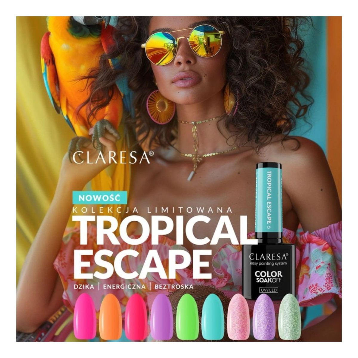 Claresa Tropical Escape Color Soak Off UV/LED lakier hybrydowy 5g
