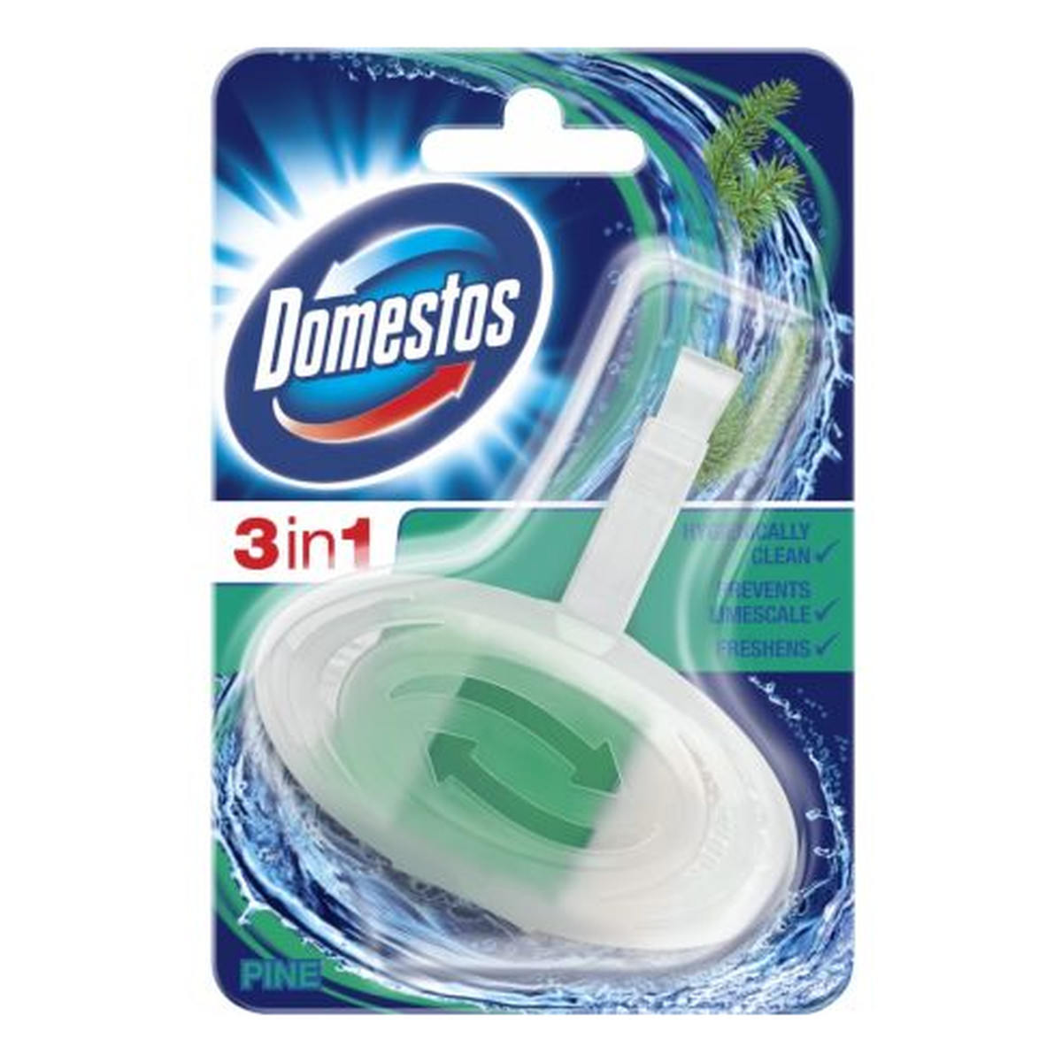 Domestos Pine kostka toaletowa do WC 3w1 koszyk 40g