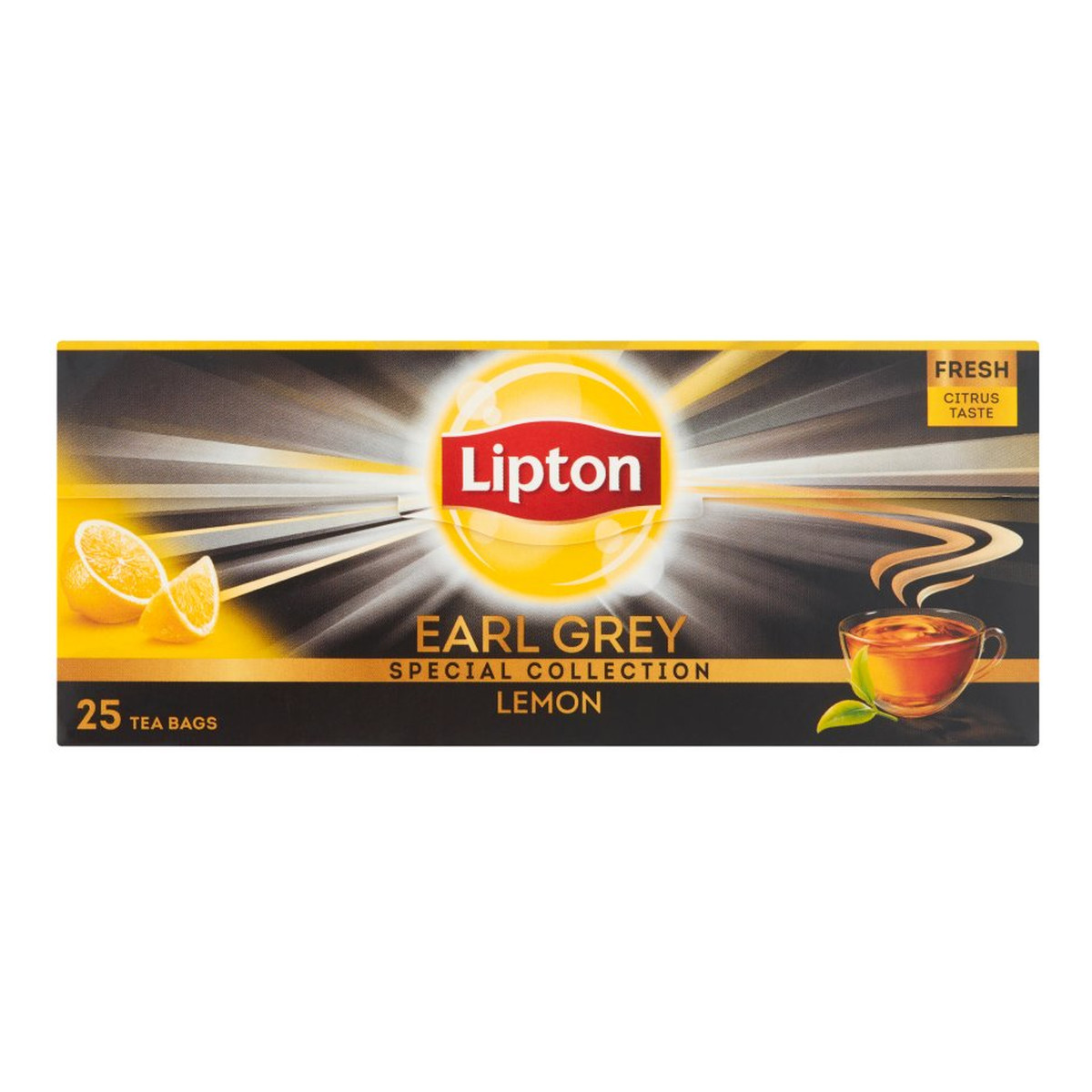 Lipton Earl Grey Lemon herbata czarna Cytryna 25 torebek 35g