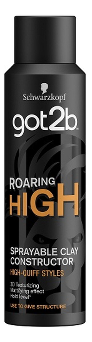 Roaring high sprayable clay constructor modelująca glinka do włosów w sprayu