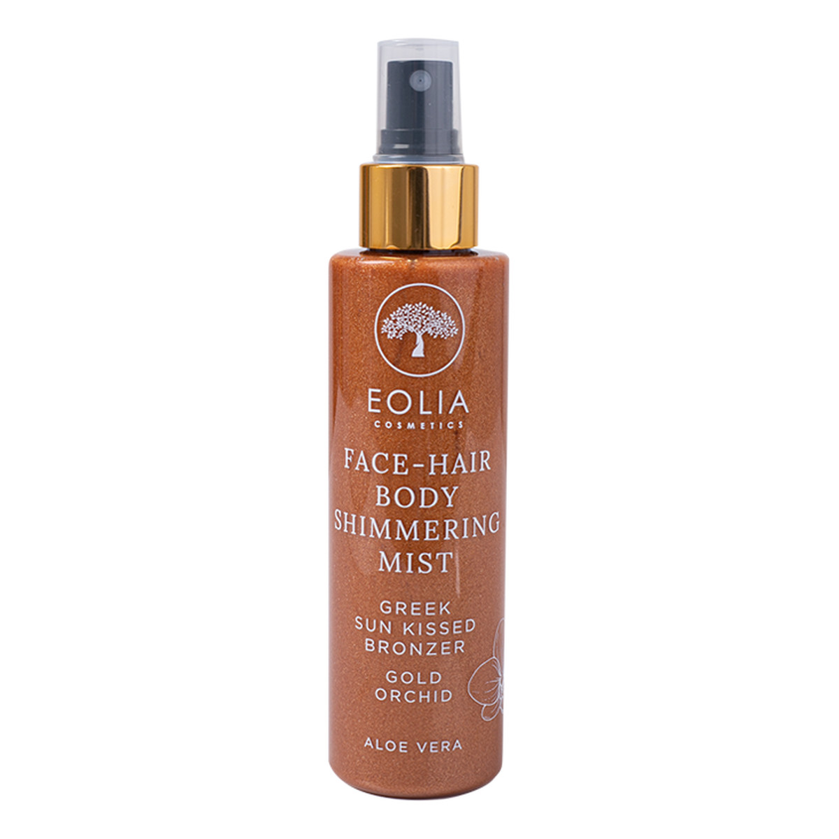 Eolia Gold Orchid Spray do ciała i włosów brązujący z brokatem 150ml