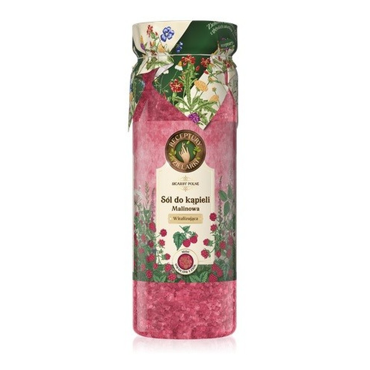 Elfa II Receptury zielarki skarby polne witalizująca sól do kąpieli-malinowa 700g