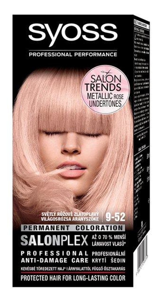 farba do włosów Jasne Różowe Złoto 1op. (9-52)