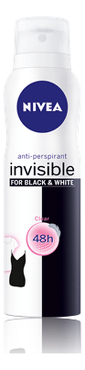 Dezodorant Invisible Clear Black & White Spray