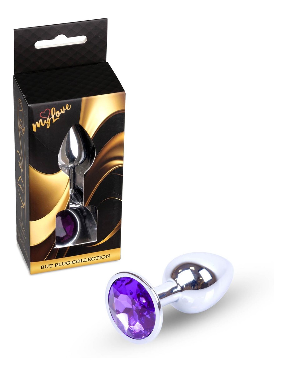 Butt Plug Collection Jewellery Silver metalowy korek analny Purple