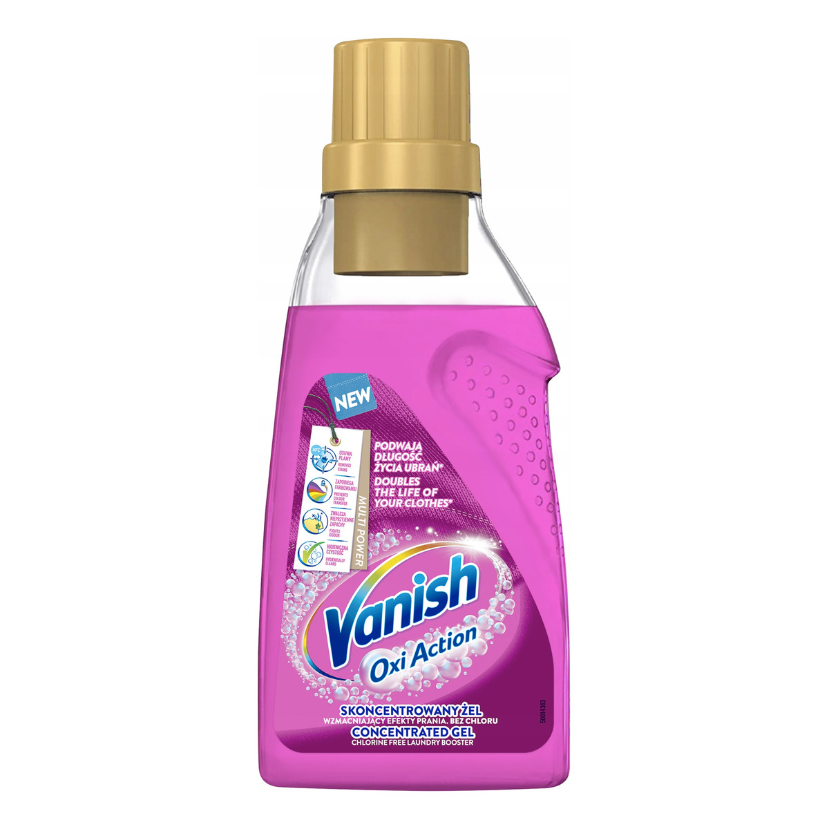 Vanish Oxi Action Odplamiacz do tkanin w żelu PINK 500ml