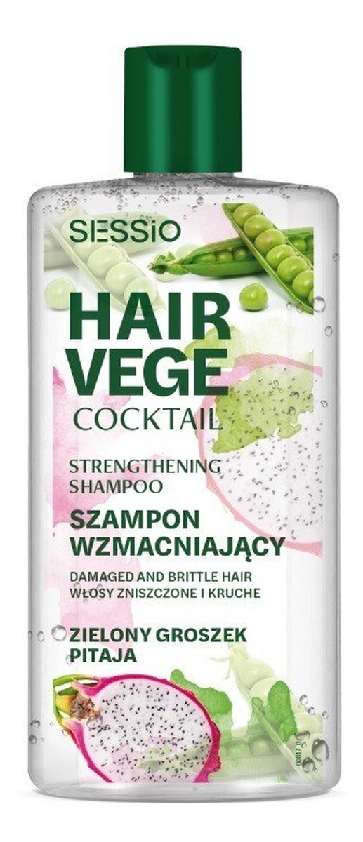 Hair Vege Coctail Szampon wzmacniający do włosów - Green Peas