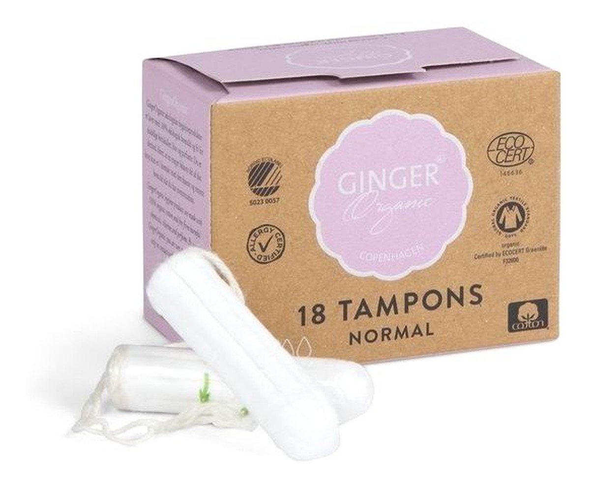 Tampons tampony organiczne bez aplikatora normal 18szt