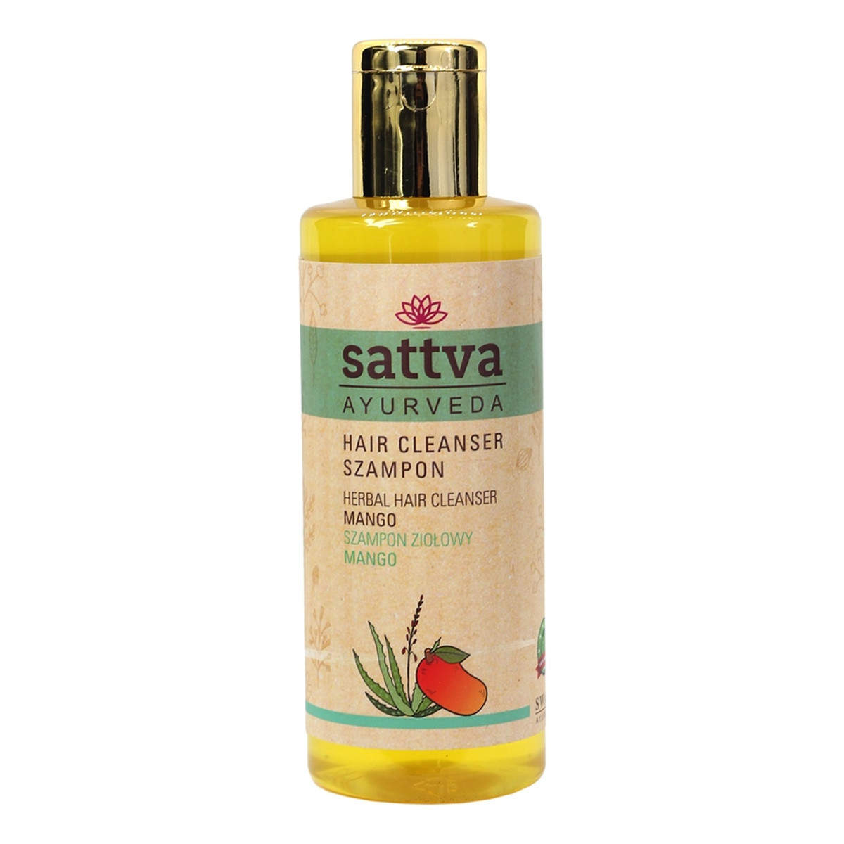 Sattva Hair Cleanser nawilżający szampon ziołowy Mango 210ml