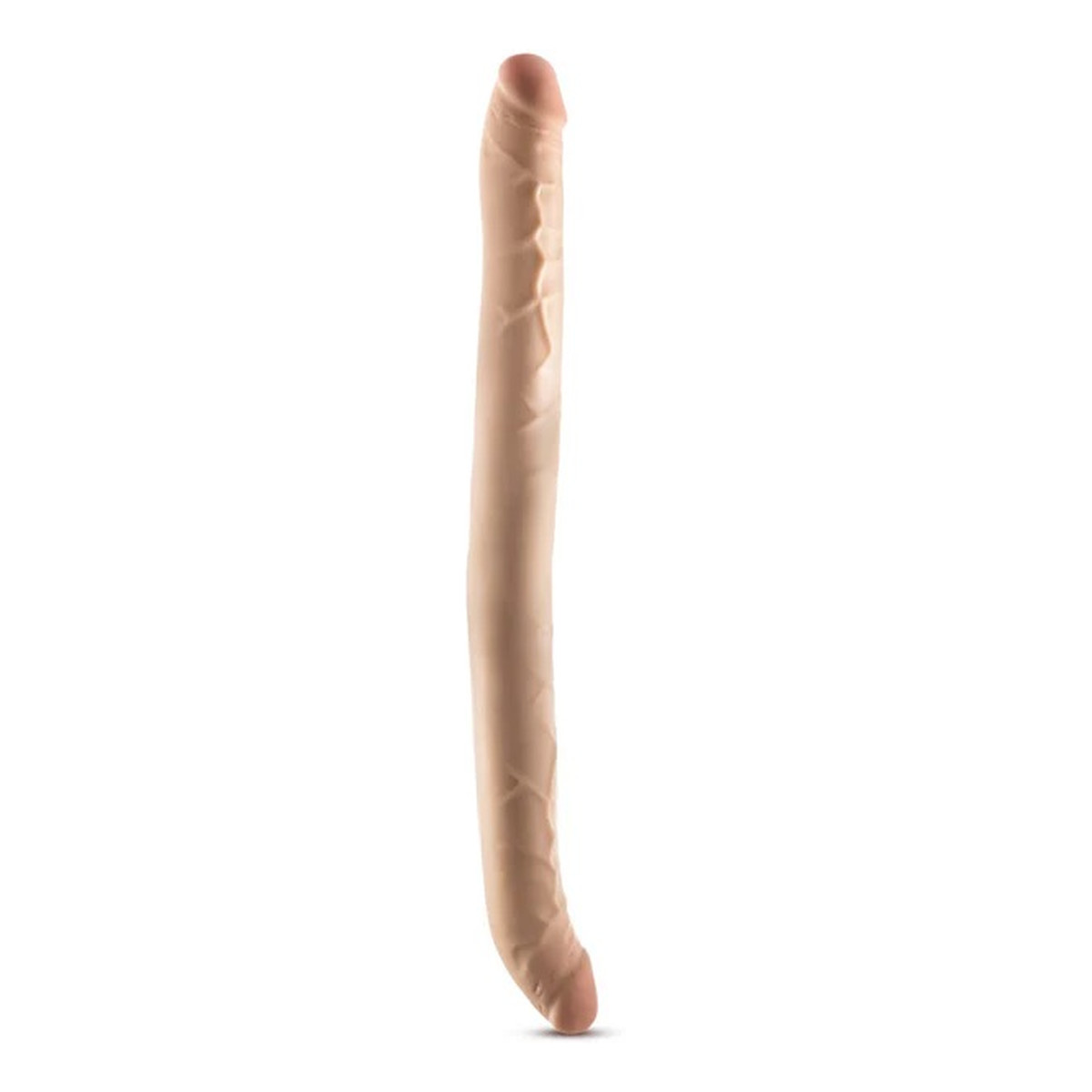 Blush Dr. skin+ posable double dong dwustronne realistyczne dildo beige 42cm