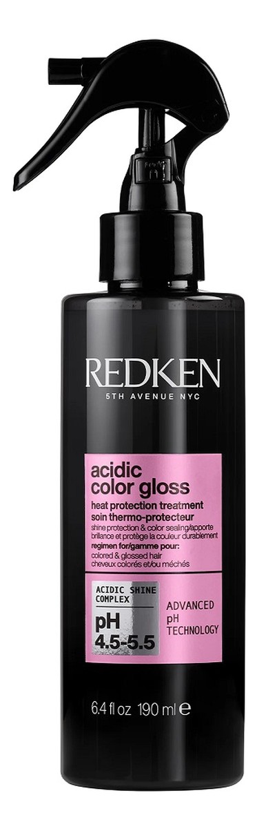 Acidic color gloss spray termoochronny