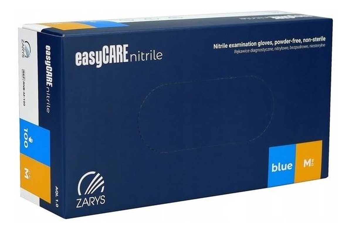 Rękawice diagnostyczne Nitrylowe bezpudrowe niesterylne niebieskie M 100szt.