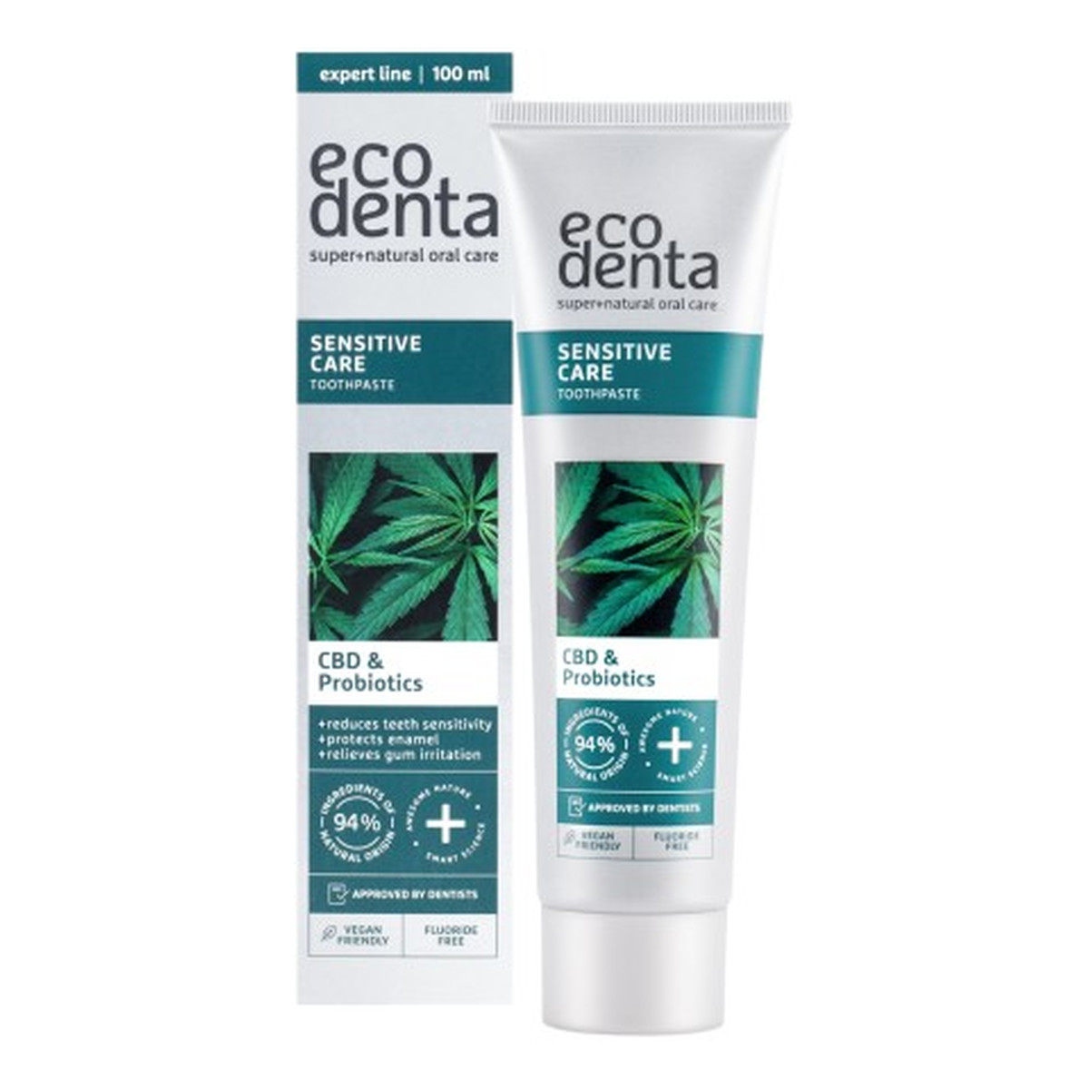 Ecodenta Sensitive Pasta do zębów z cbd i probiotykami 100ml