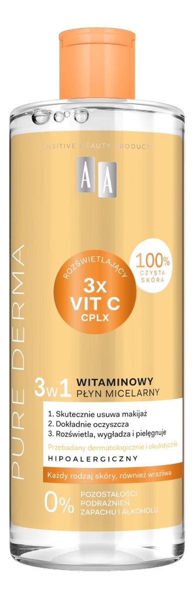 Pure derma witaminowy płyn micelarny 3w1