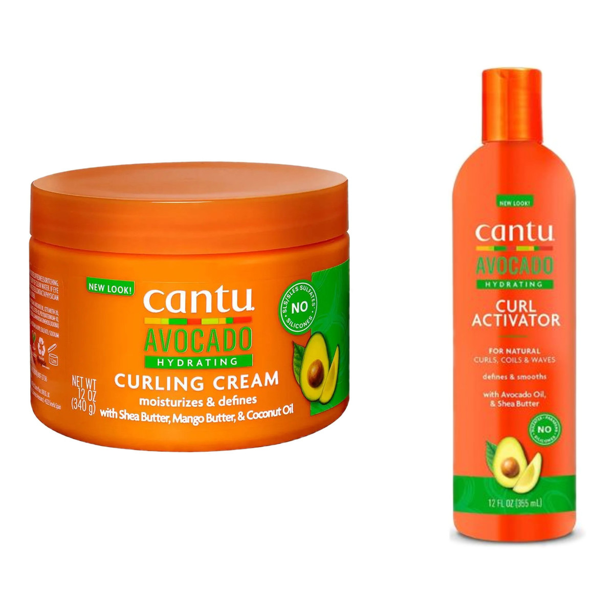 Cantu Avocado Aktywator skrętu 355ml + Krem do loków i fal 340g