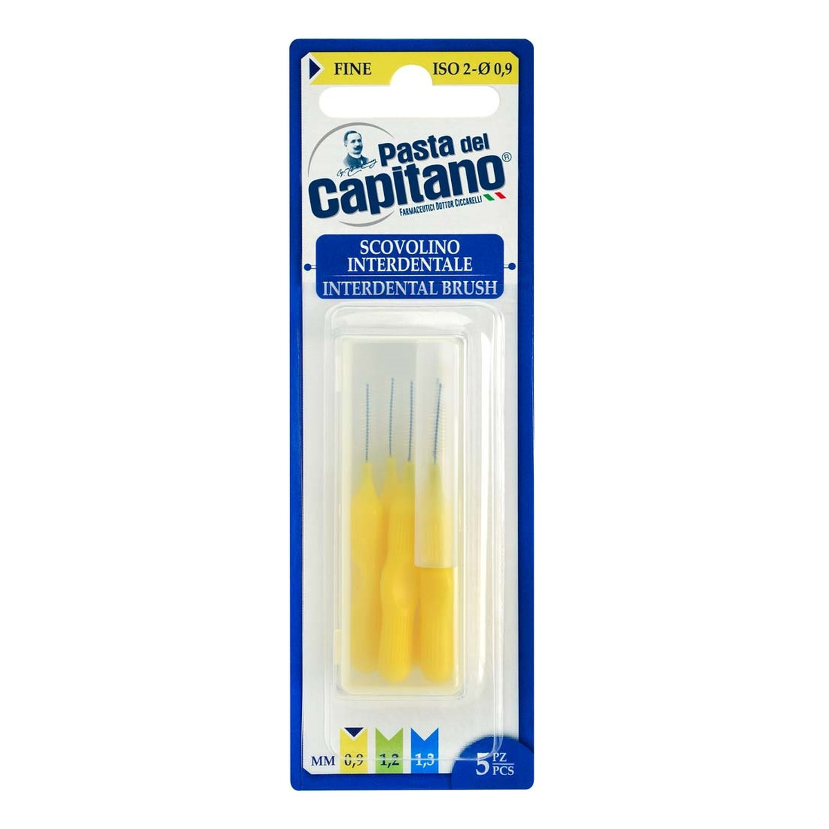 Pasta del Capitano Interdental Brush szczoteczki międzyzębowe Fine 0.9mm 5szt.
