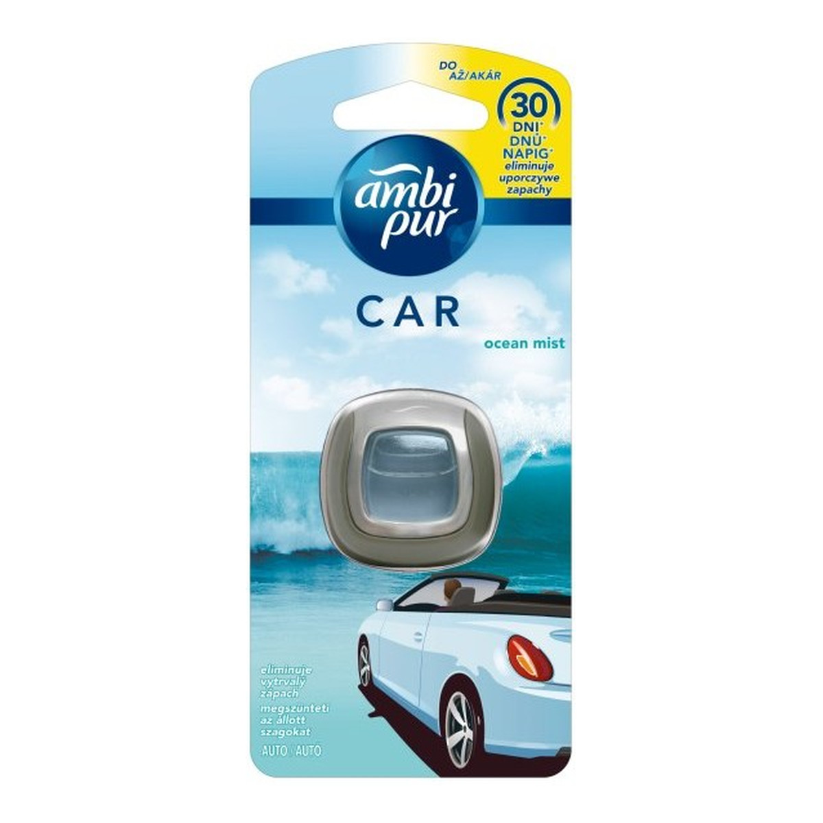 Ambi Pur Car Ocean Mist Samochodowy odświeżacz powietrza z uchwytem 2ml