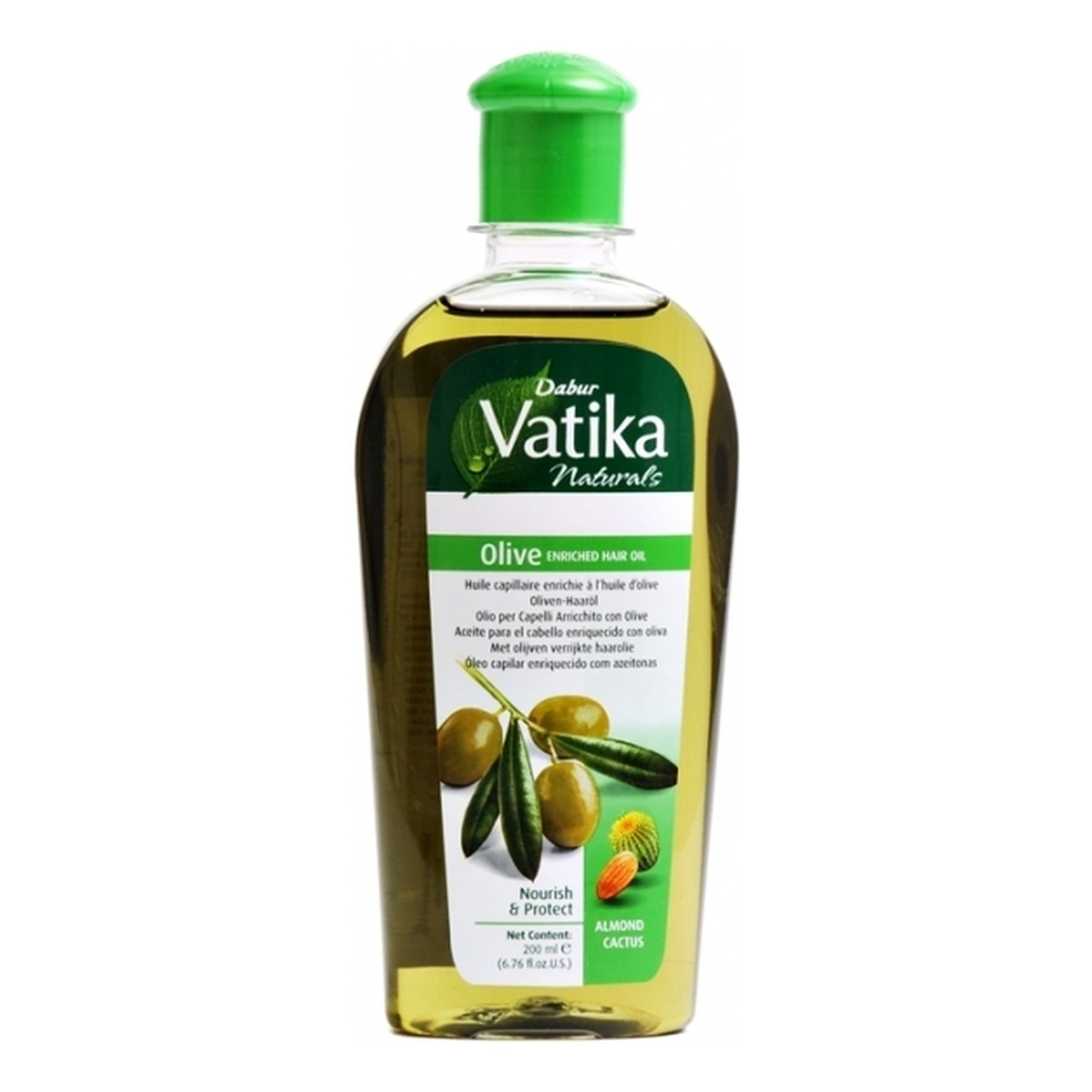 Dabur Vatika Naturals Olejek Do Włosów Oliwa z Oliwek i Kaktus 200ml