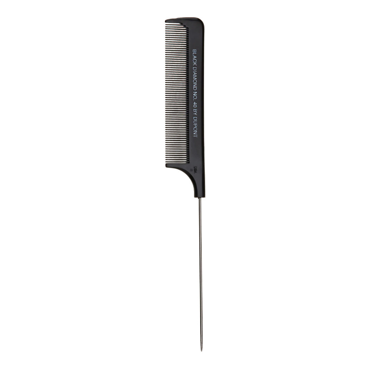 Denman Dc06 carbon pointed comb pin tail grzebień do włosów black