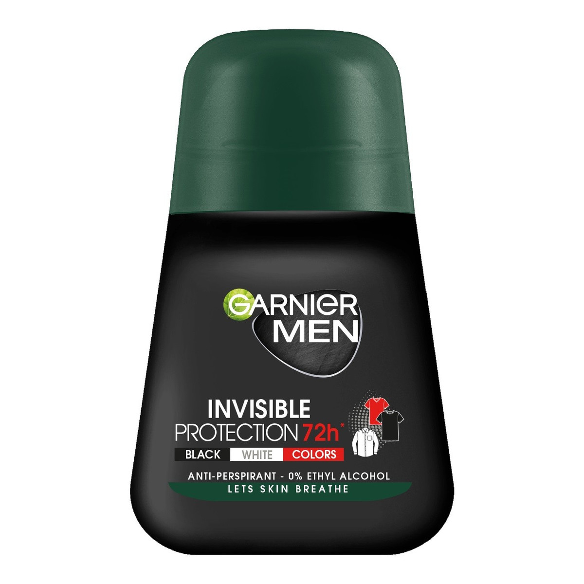 Garnier Men Dezodorant roll-on Invisible Protection 72h - Black White Colors 50ml