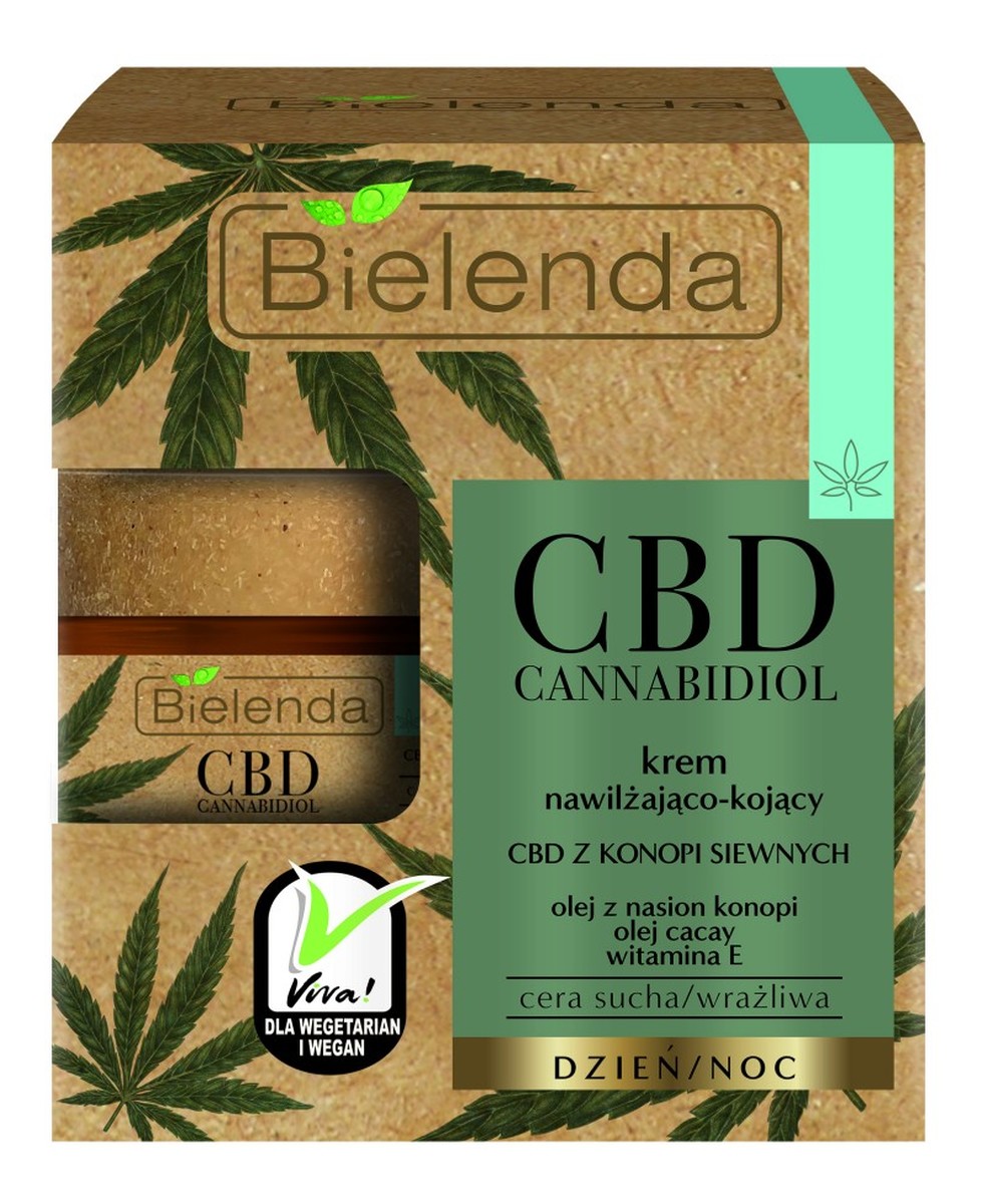 Cannabidiol krem nawilżająco-kojący z ekstraktem z konopi siewnych do cery suchej i wrażliwej