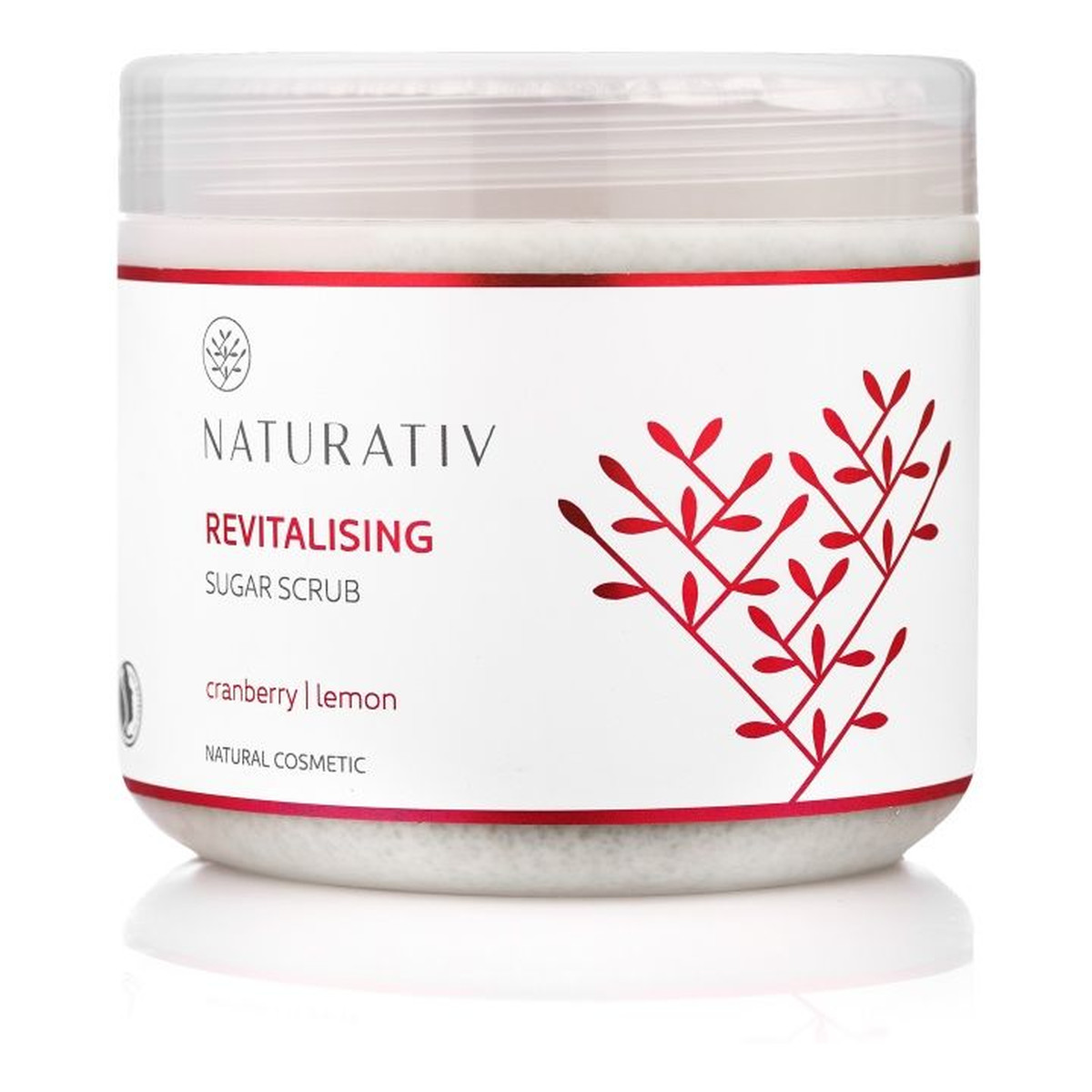 Naturativ Revitalising rewitalizujący scrub cukrowy Żurawina & Cytryna 500ml