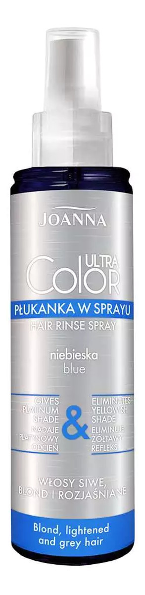 Płukanka do włosów niebieska w sprayu