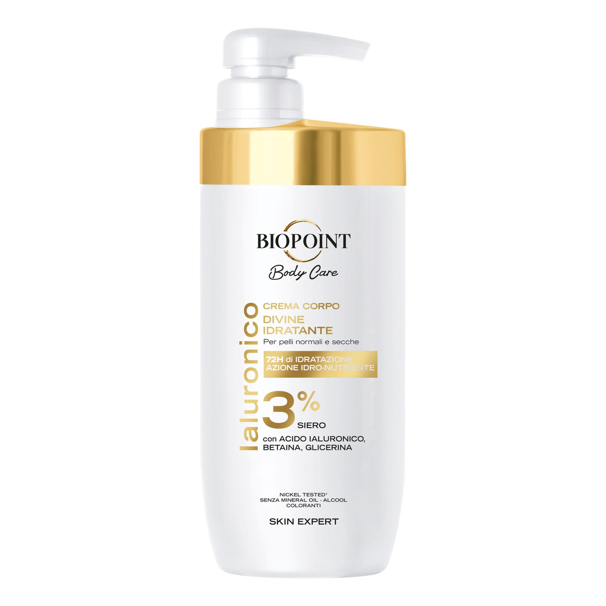BioPoint Body Care Nawilżający krem do ciała z Kwasem hialuronowym 3% 500ml