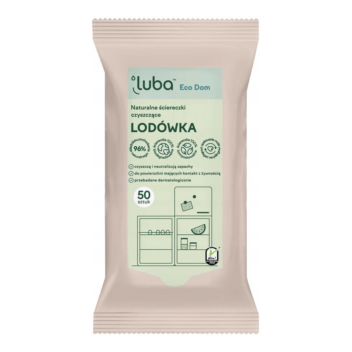 Luba Eco dom naturalne ściereczki czyszczące lodówka 50szt