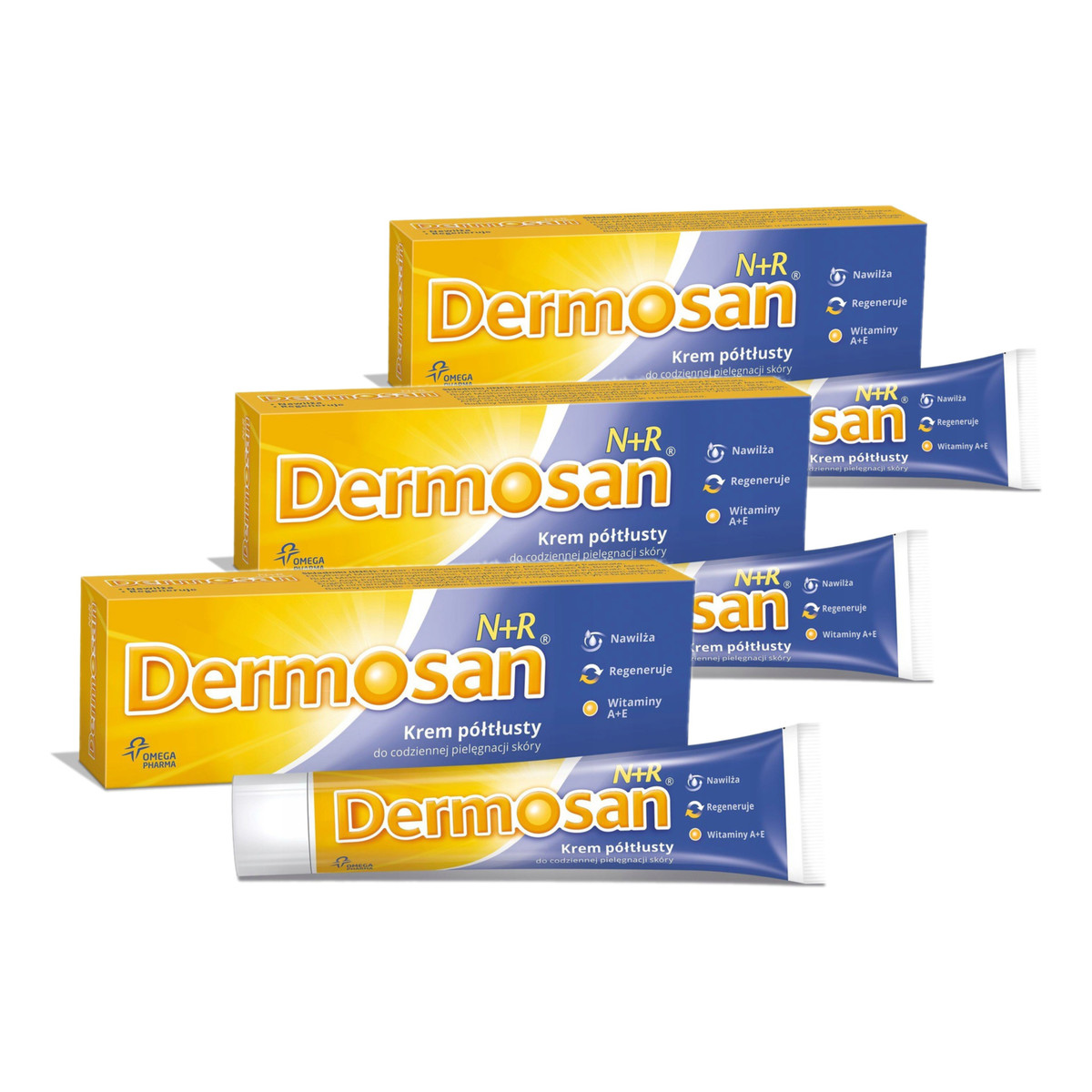 Dermosan N+R Krem półtłusty 3x40g