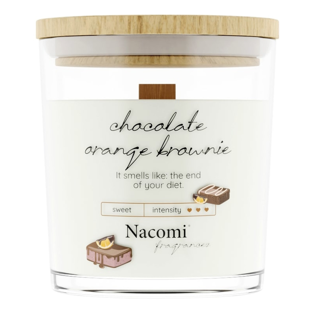 Nacomi Fragrances Świeca zapachowa sojowa - Chocolate orange brownie 140g
