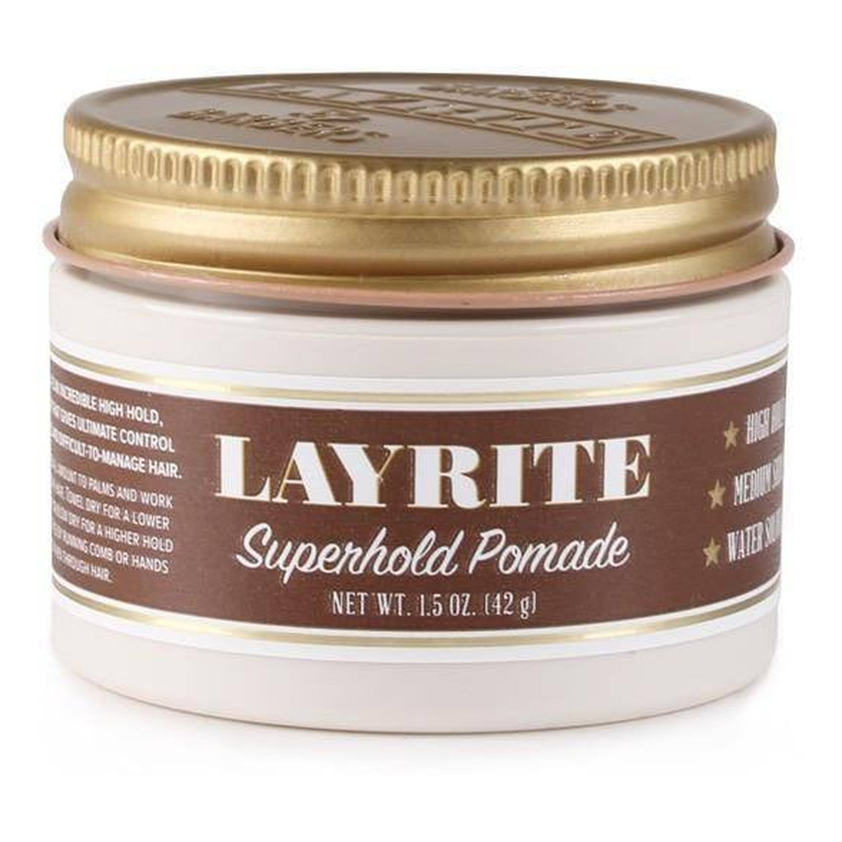 Layrite Pomada Superhold matowa o supermocnym utrwaleniu do włosów dla mężczyzn 42g