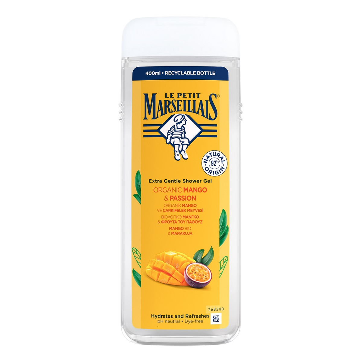 Le Petit Marseillais Kremowy Żel pod prysznic mango bio & marakuja 400ml