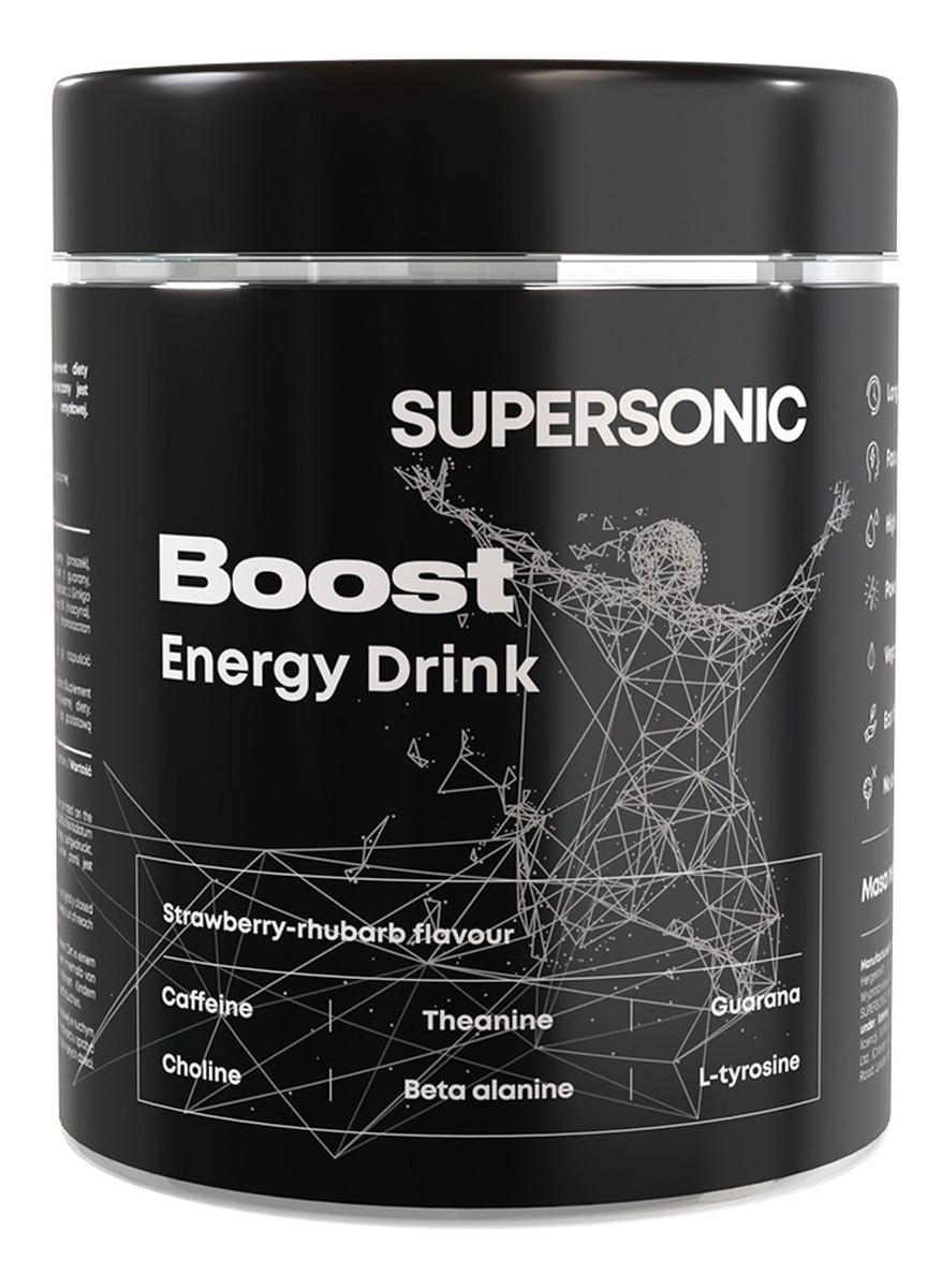 Boost energy drink napój energetyczny truskawka-rabarbar suplementy diety