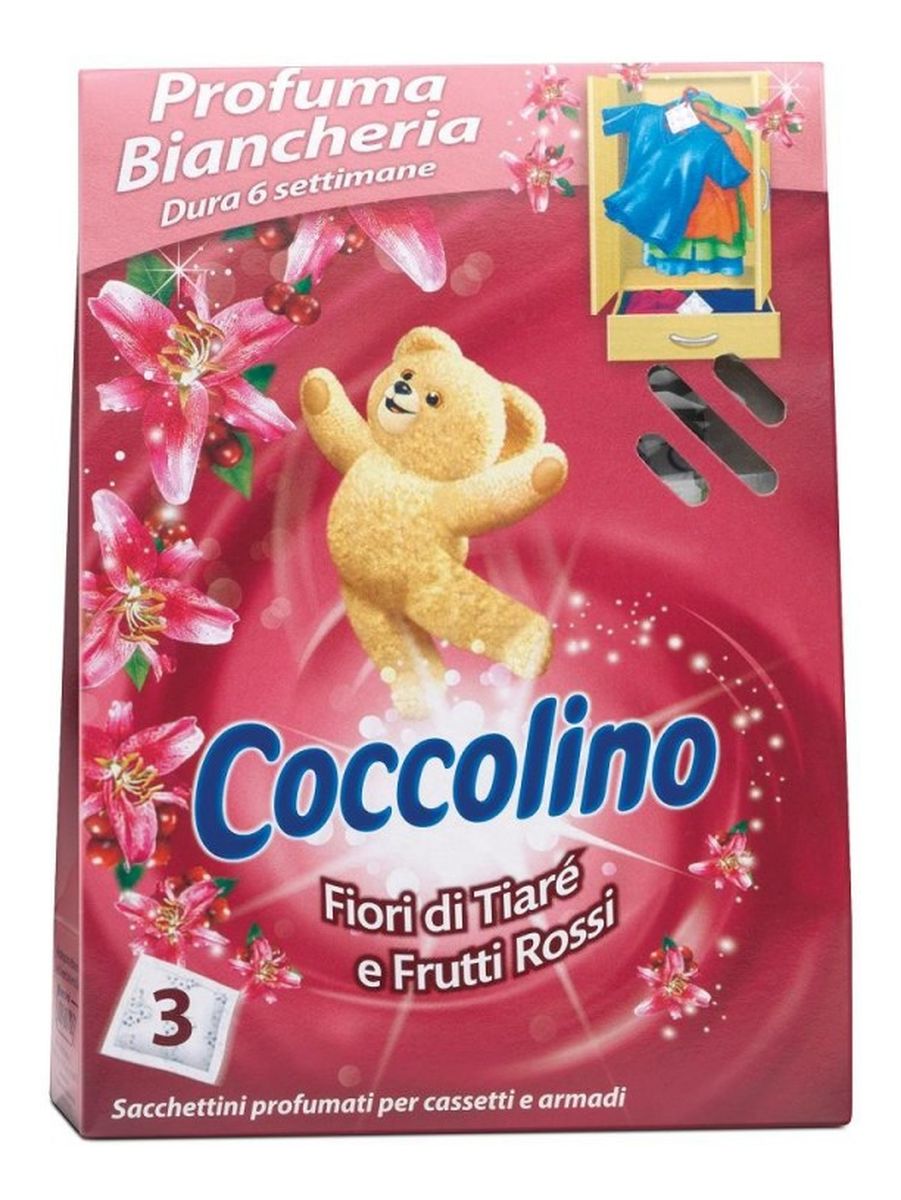 Saszetki zapachowe do szafy Fiori Di Tiare E Frutti Rossi 3szt