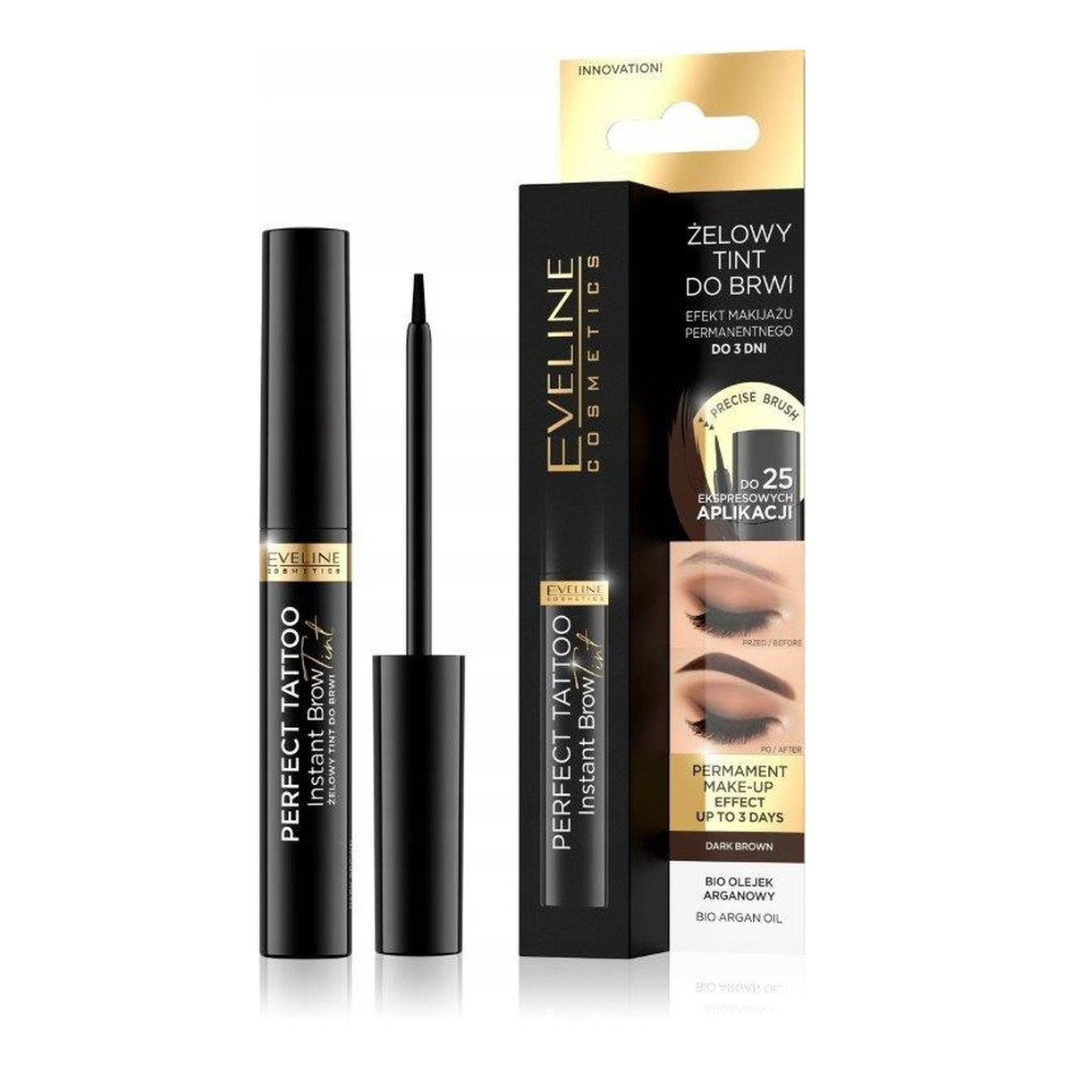 Eveline Cosmetics Perfect Tattoo Instant Brow żelowy tint do brwi 6ml